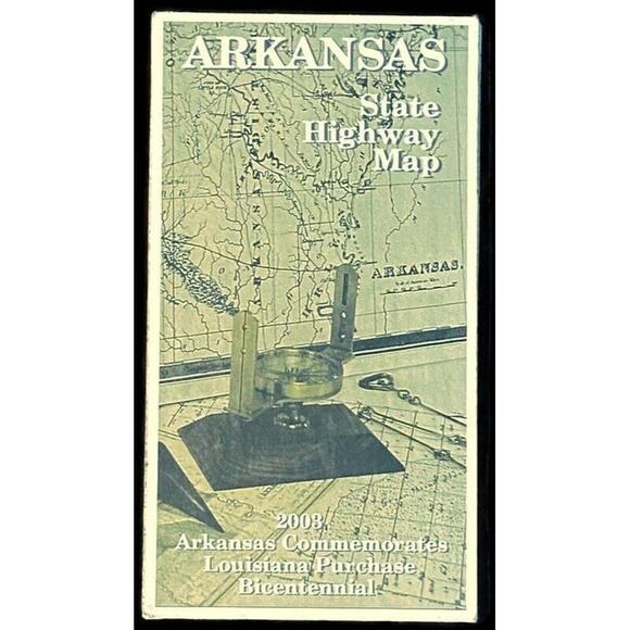 Arkansas State Map 2003 Official Highway Ephemera Vacation Trip Travel Tourism - Picture 1 of 4